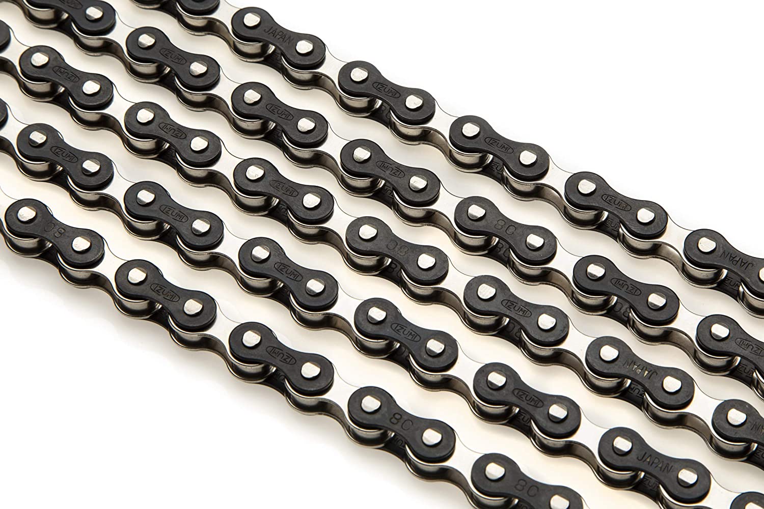 Izumi Jet Black Track Kæde Sølv 1/2 x 1/8"