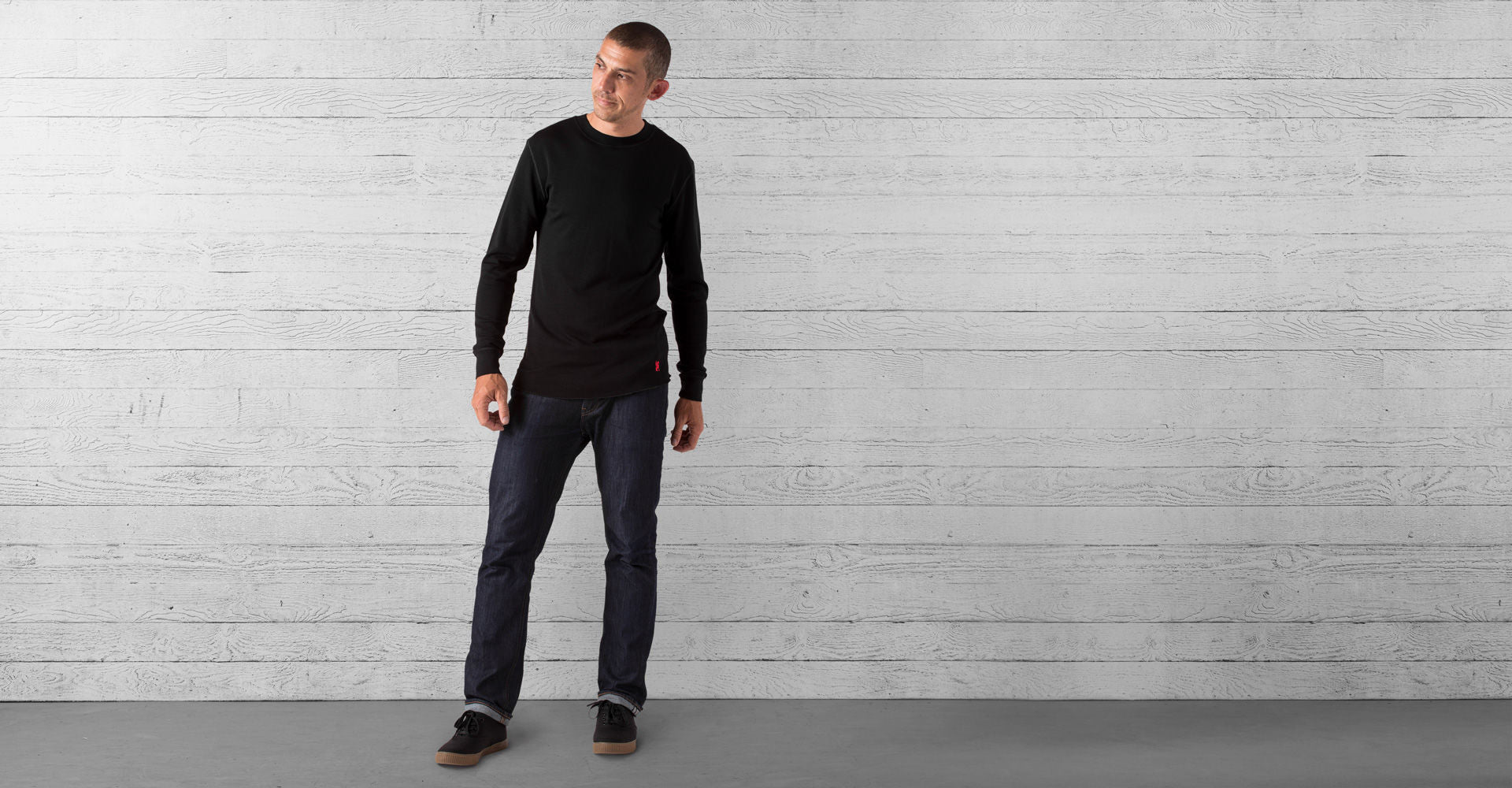 Chrome Merino Uld Crewneck Langærmet Shirt