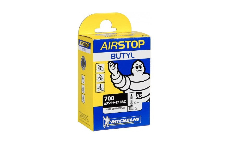 Michelin Airstop slange 622 / 700c x 35-47mm, 40mm Presta