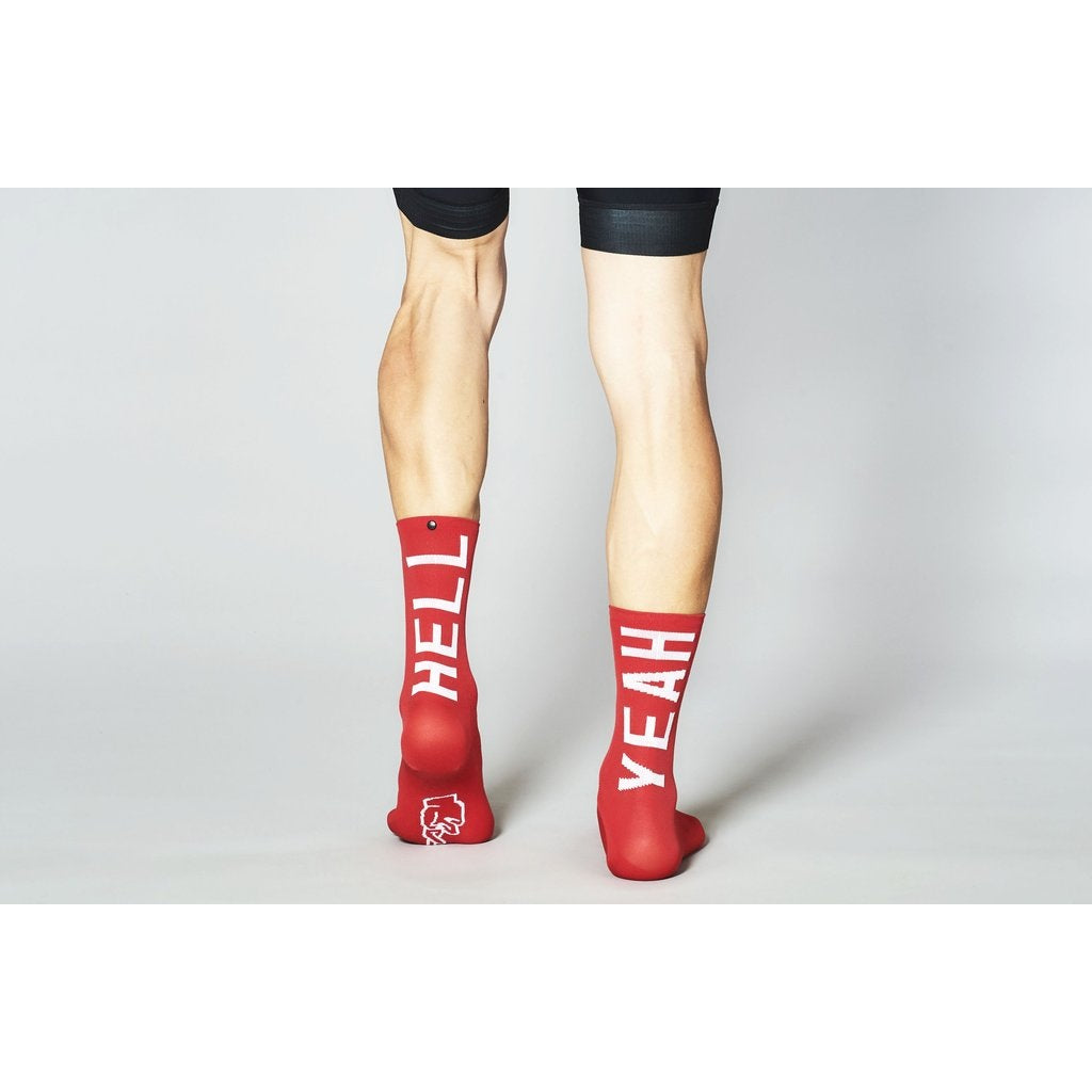 FINGERSCROSSED 'Hell Yeah' Cykelstrømper 2.0 - rød