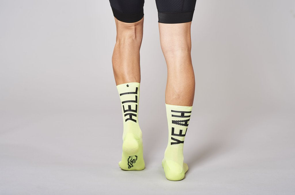 FINGERSCROSSED 'Hell Yeah' Cykelstrømper 2.0 - acid