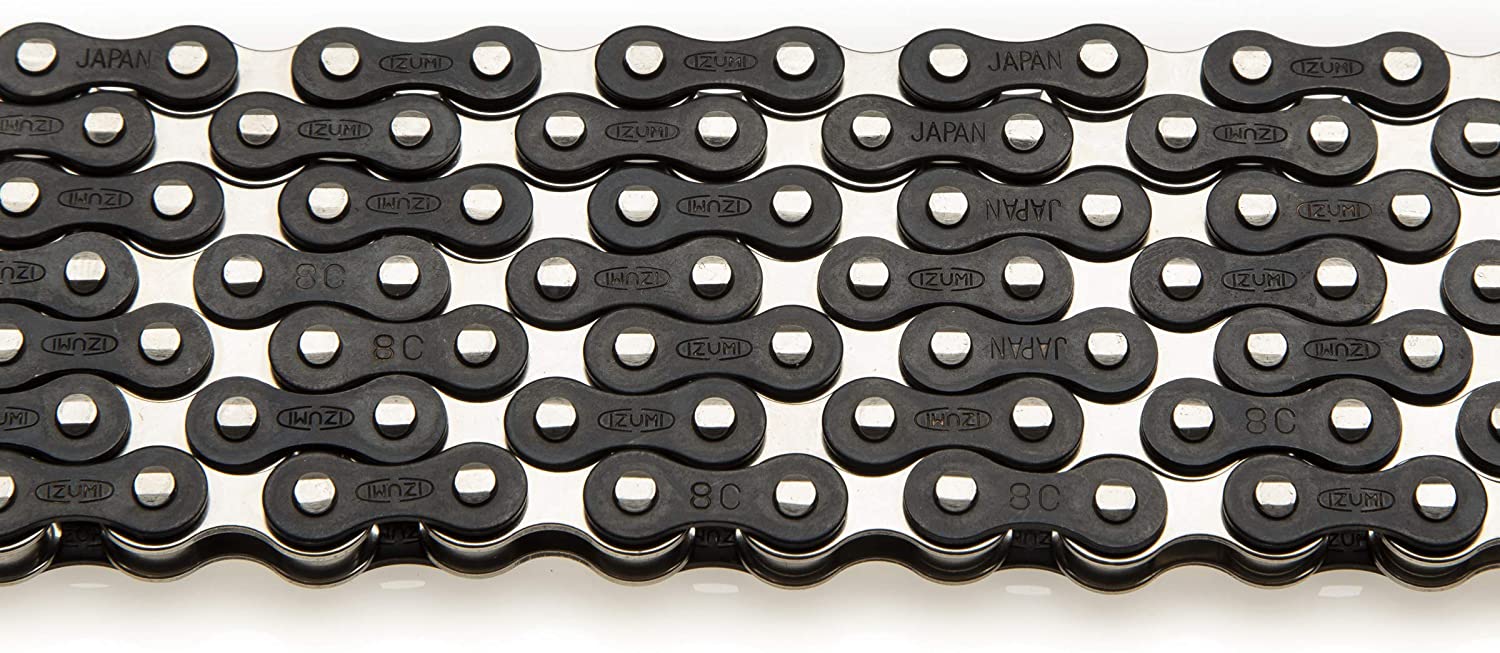 Izumi Jet Black Track Kæde Sølv 1/2 x 3/32"