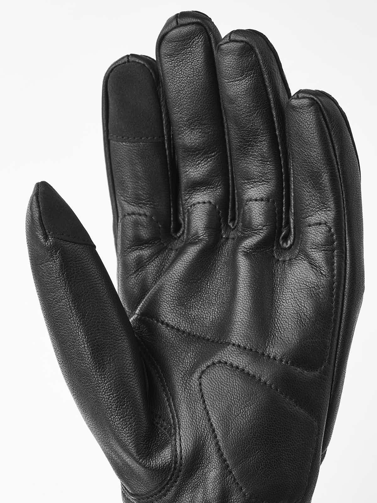 Hestra Velo Læder - 5 Finger Læderhandsker Sort