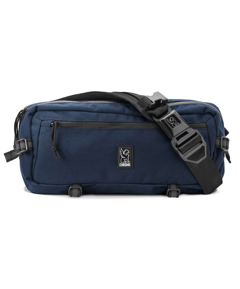 Chrome Kadet Nylon Skuldertaske Navy Aluminium