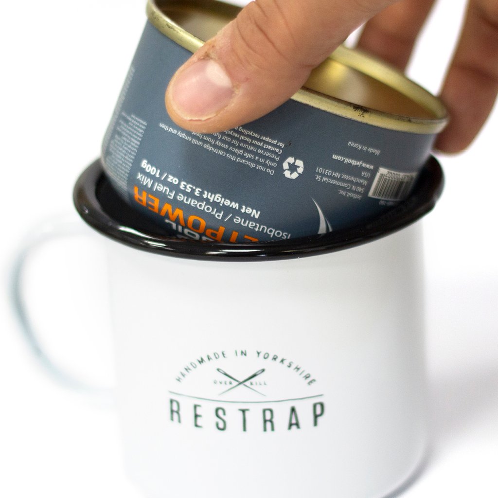 Restrap 20oz emaljekrus, (Det er rigtigt, en pint!)