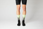 FINGERSCROSSED #Aero Flames Sorte/Neon Cykelstrømper