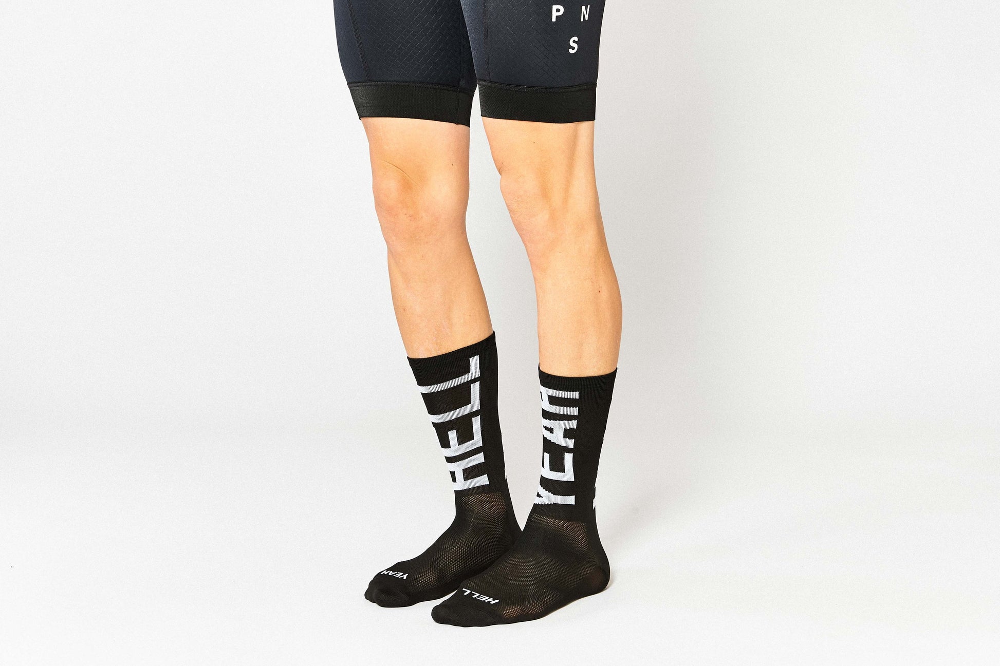 FINGERSCROSSED #666 HELT SIKKERT 2.0 Sorte Cykelstrømper