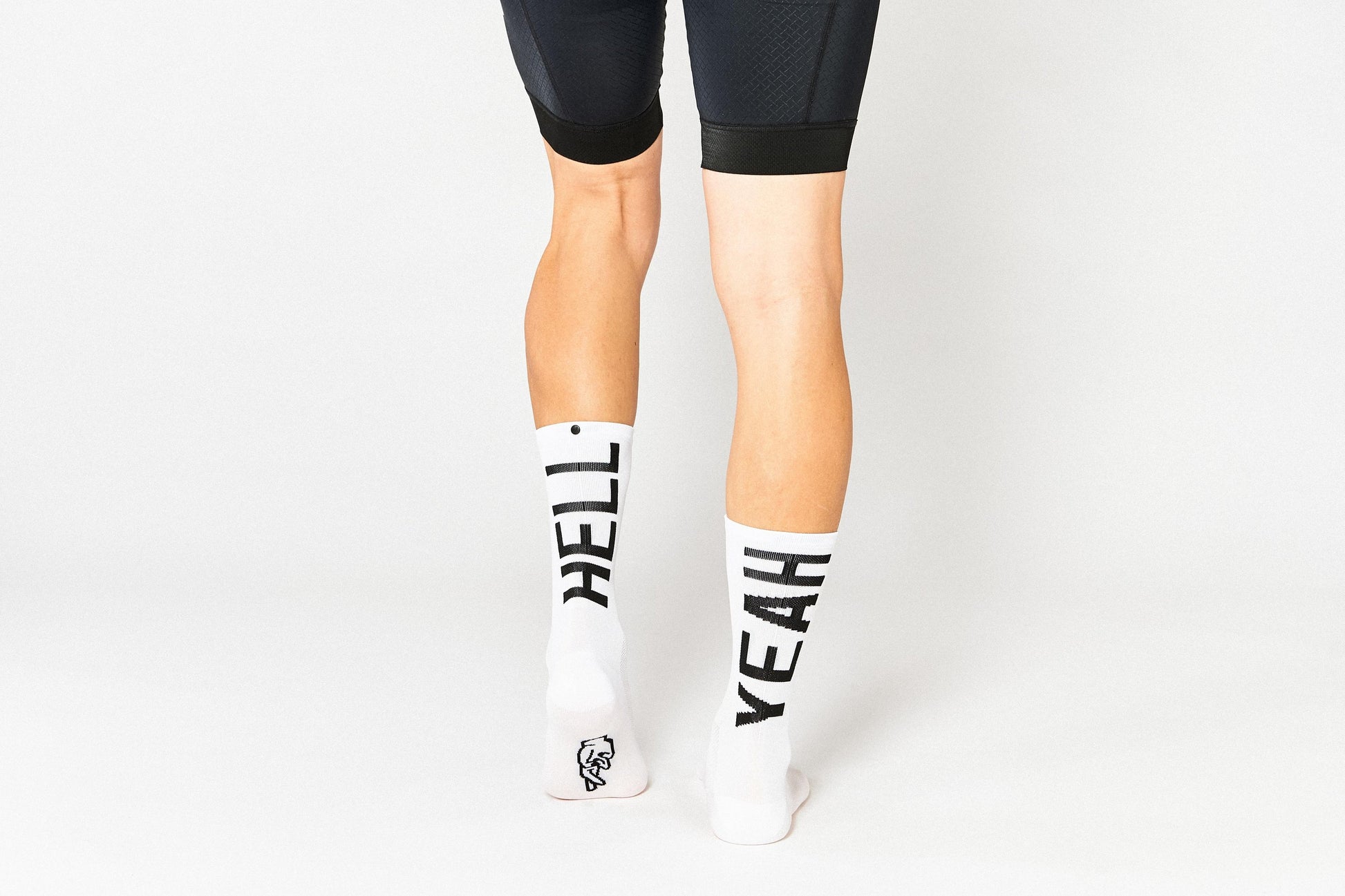 FINGERSCROSSED #666 HELL YEAH 2.0 Hvide Cykelstrømper