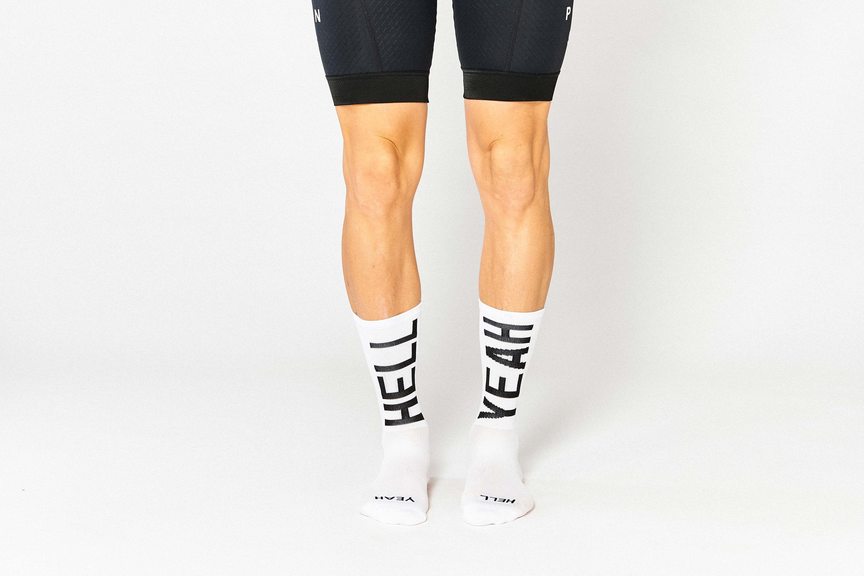 FINGERSCROSSED #666 HELL YEAH 2.0 Hvide Cykelstrømper