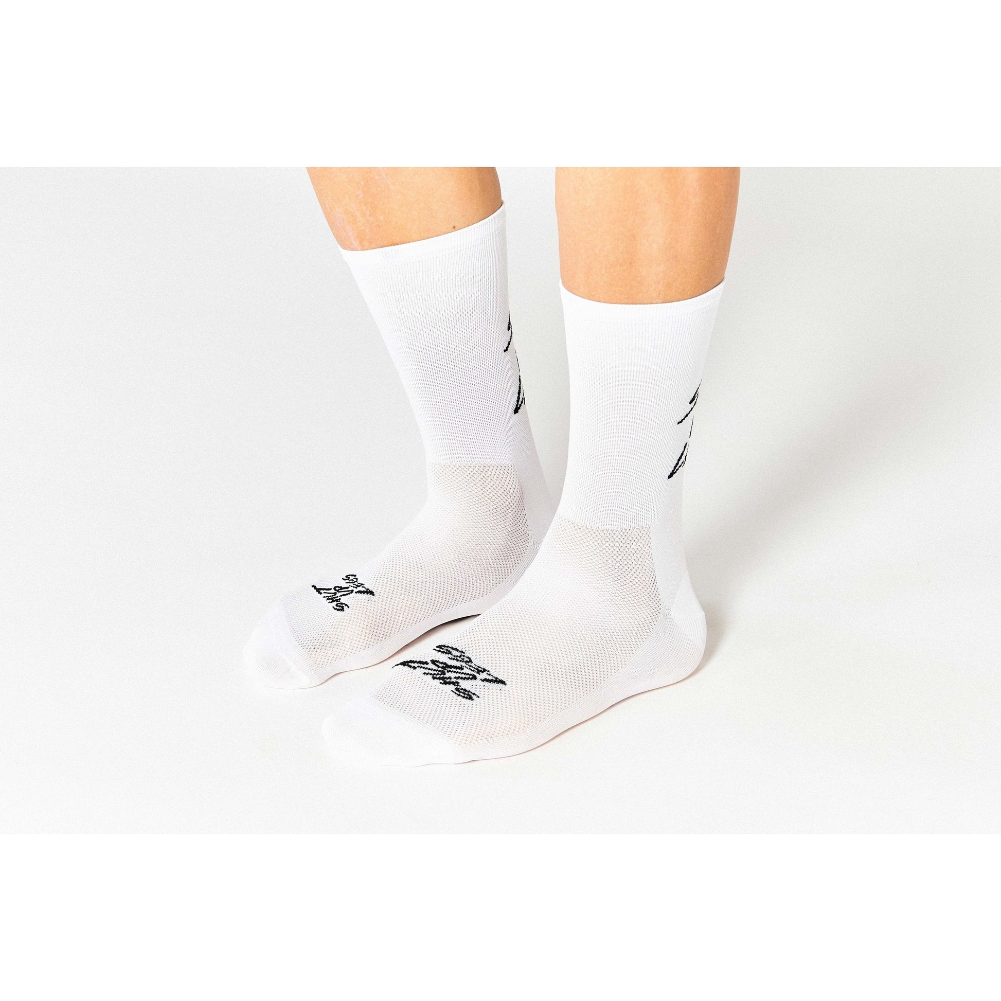 FINGERSCROSSED Shut Up Legs Hvide Cykelstrømper