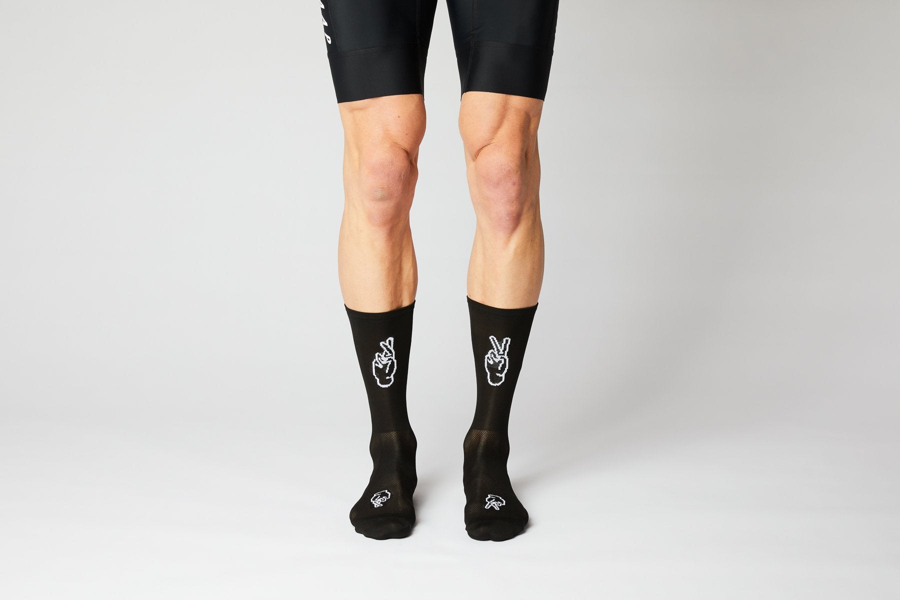 FINGERSCROSSED #Rolling Harmony Sorte Cykelstrømper
