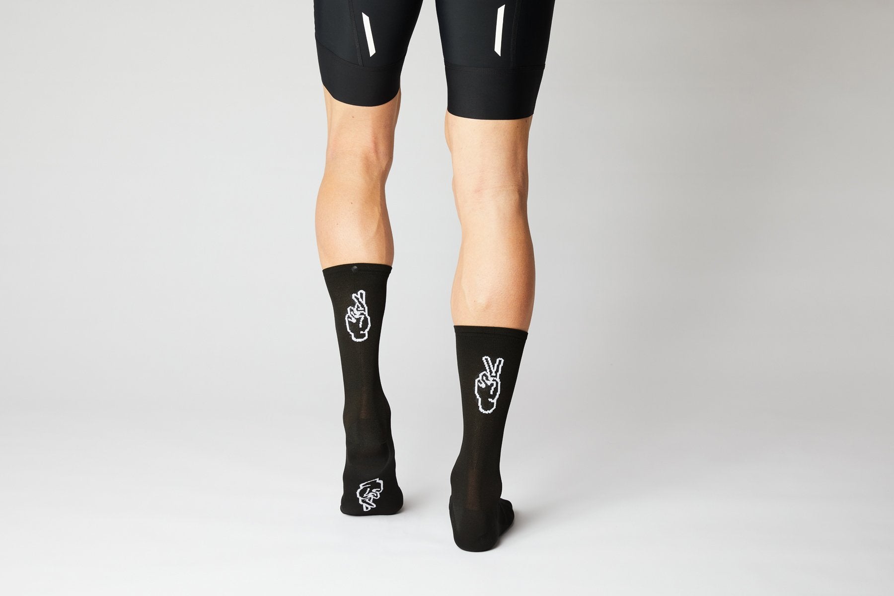 FINGERSCROSSED #Rolling Harmony Sorte Cykelstrømper