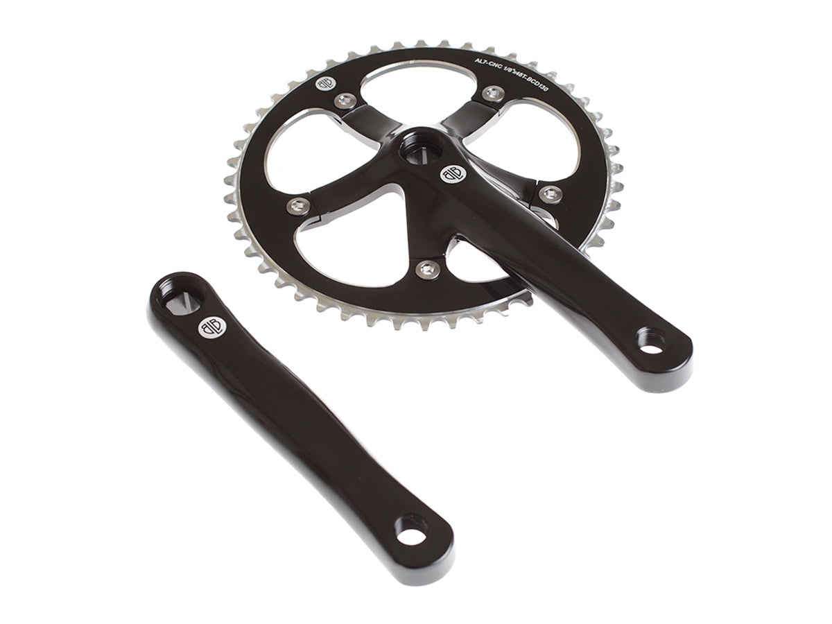 BLB Track Krank 46T - Poleret Sort
