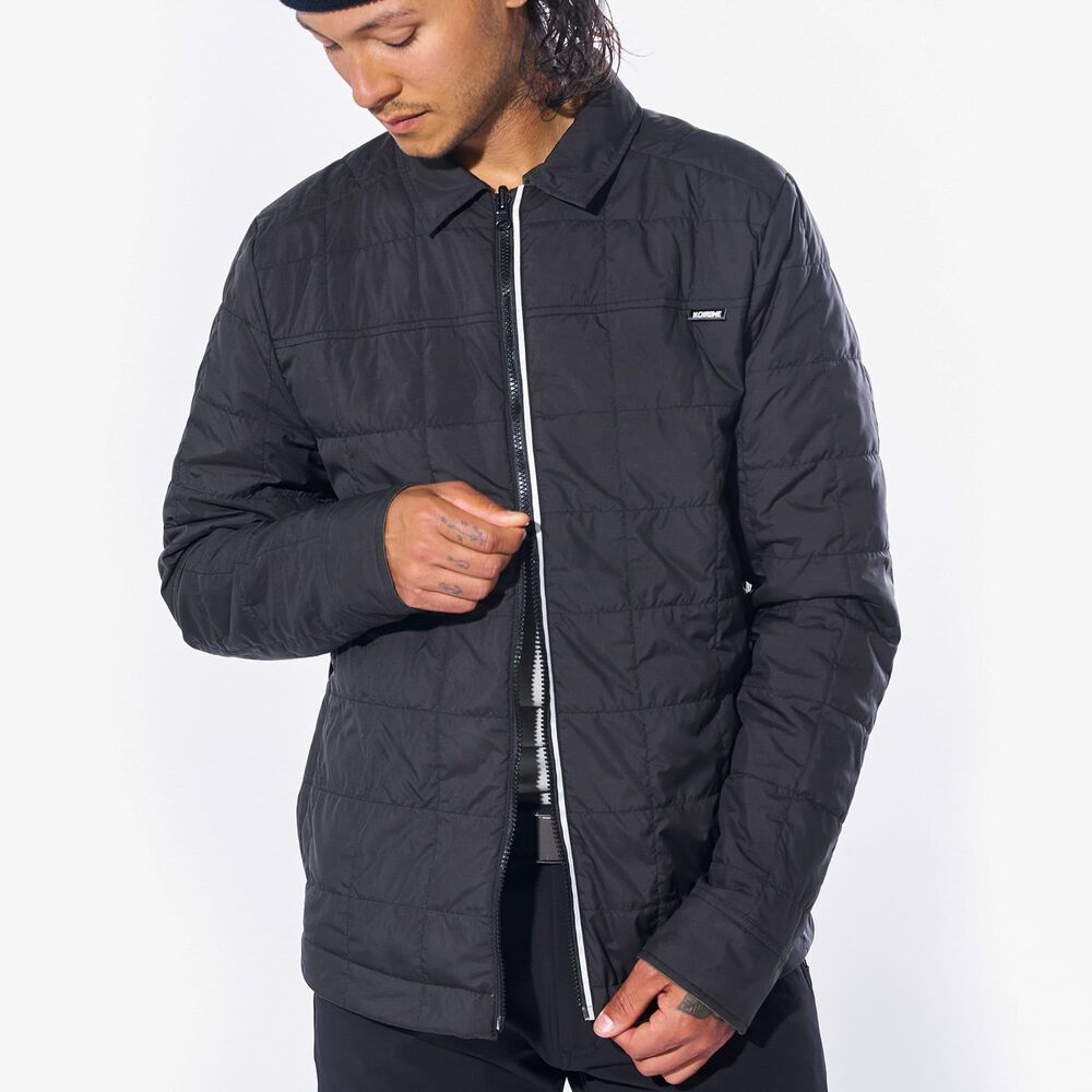 Chrome Two Way Isoleret Skjortejakke - Sort/Støvet Oliven