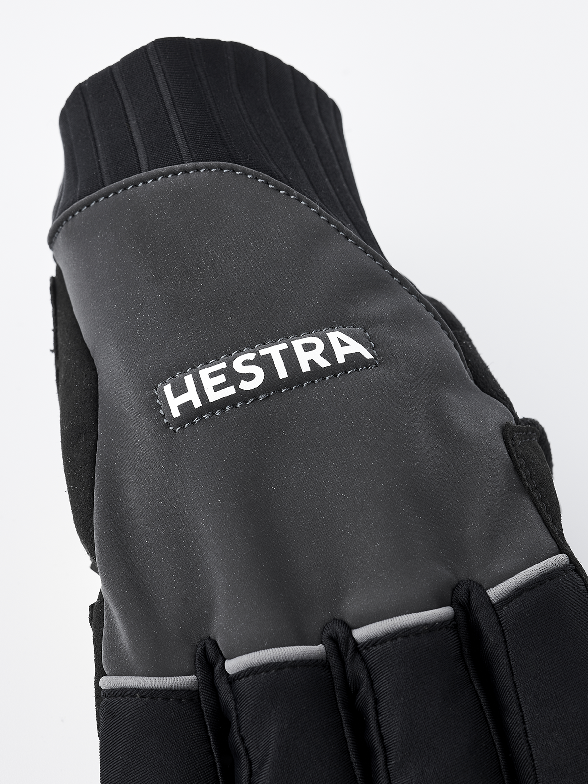 Hestra Bike Reflekterende Lang - 5 Finger Mørkegrå
