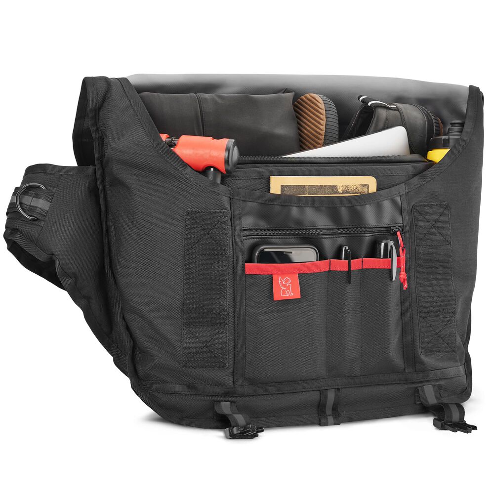 Chrome Industries Citizen Messenger Taske - Sort/Rød logo