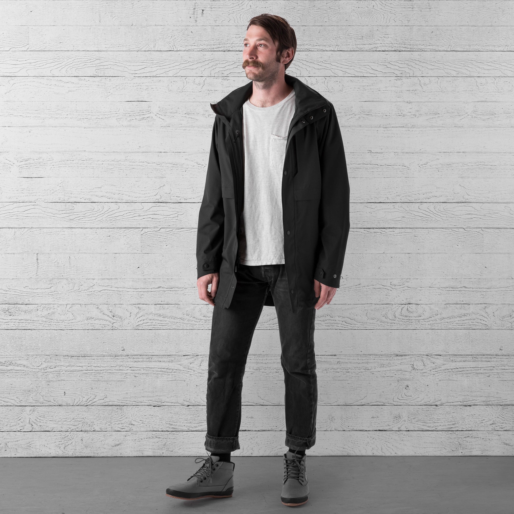 Chrome Stanton Rain Trench - Sort