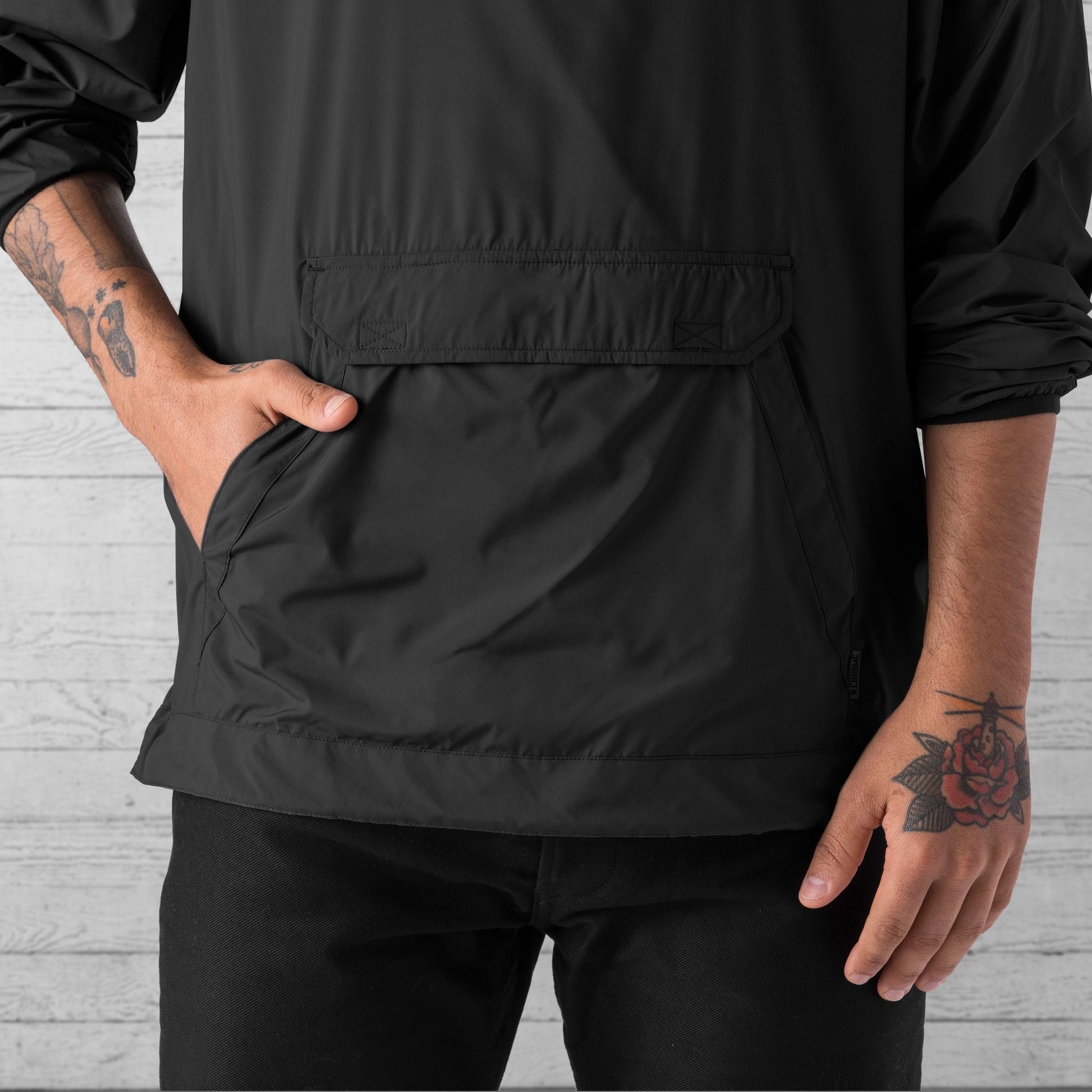 Chrome Buckman pakkbar anorak - sort