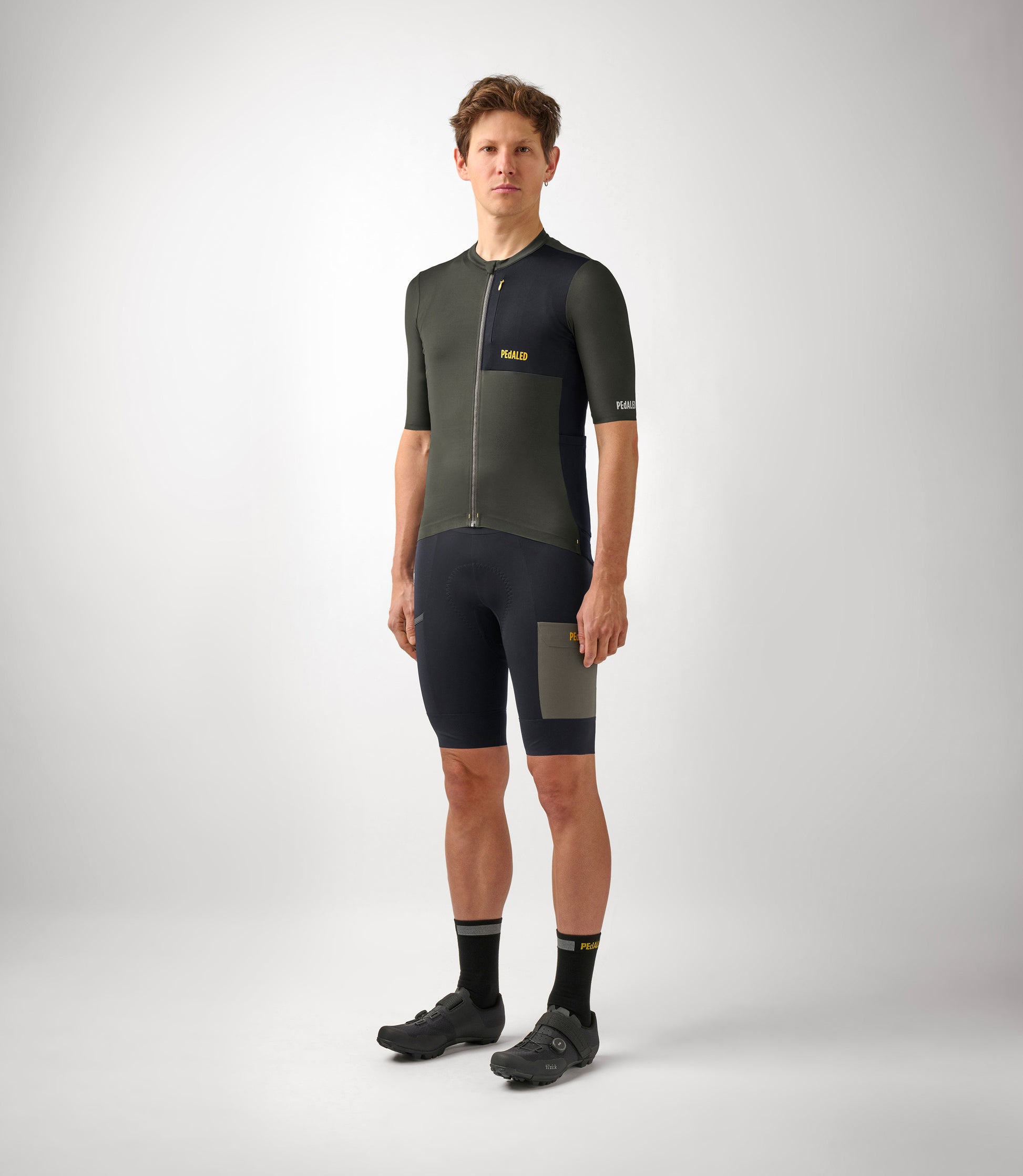 PEdALED Odyssey kortærmet cargo cykeltrøje - Grå Ink