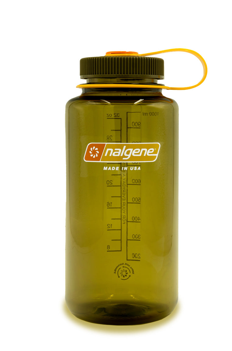 Nalgene Vandflaske med bred mund 1L, Olive Sustain