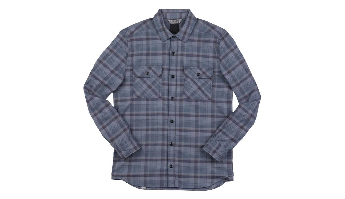 Chrome Industries vævet stretch arbejdsskjorte - Midnatsblå