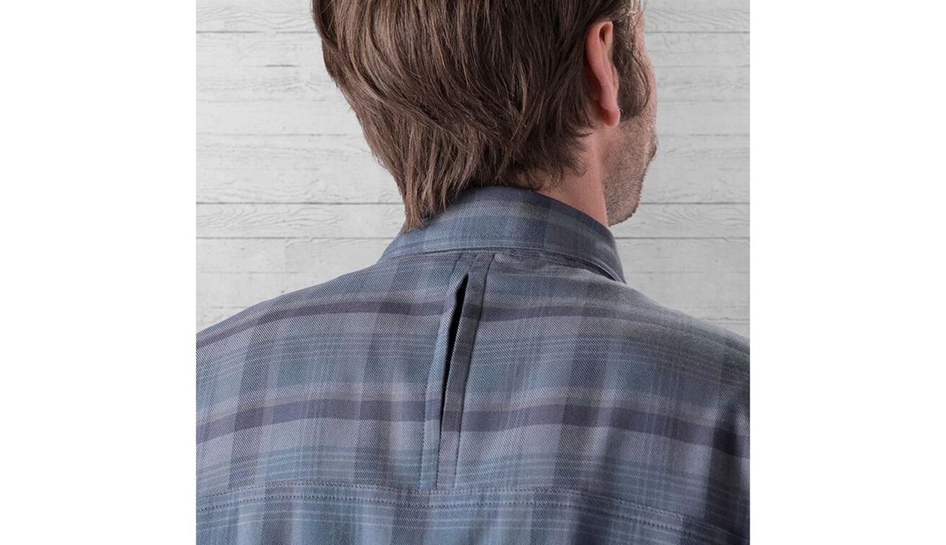 Chrome Industries vævet stretch arbejdsskjorte - Midnatsblå