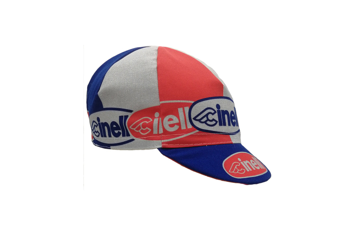 Cinelli Oval Red og Blå Cykelkeps