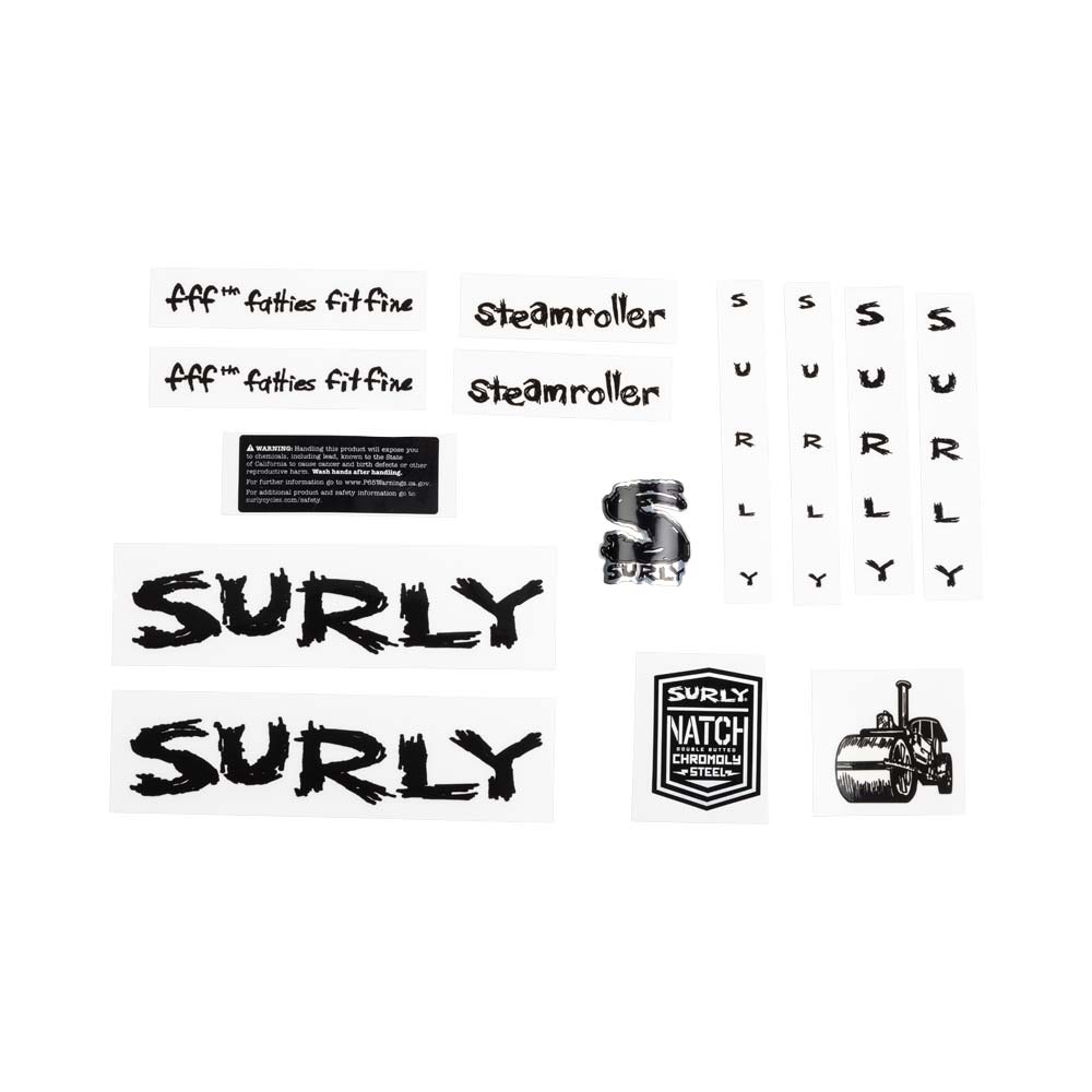Surly Dekal Sæt Steamroller - Sort