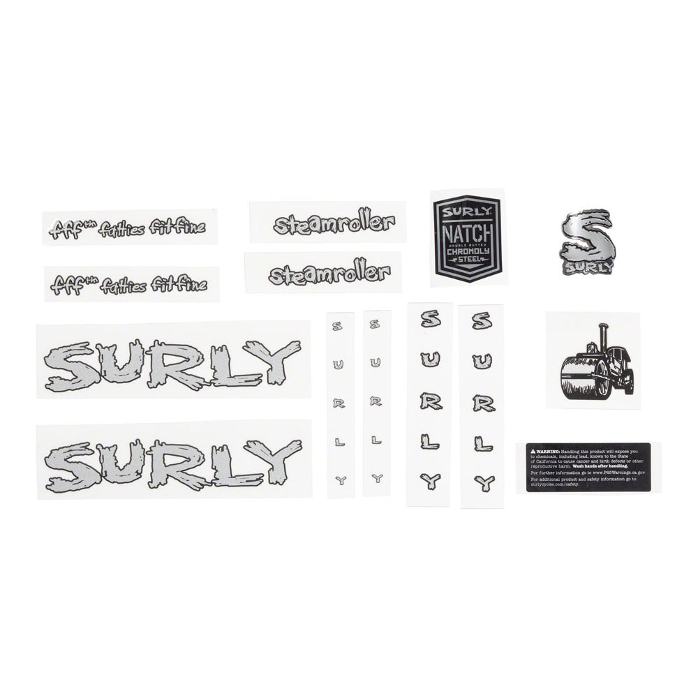 Surly Dekal Sæt Steamroller - Sølv