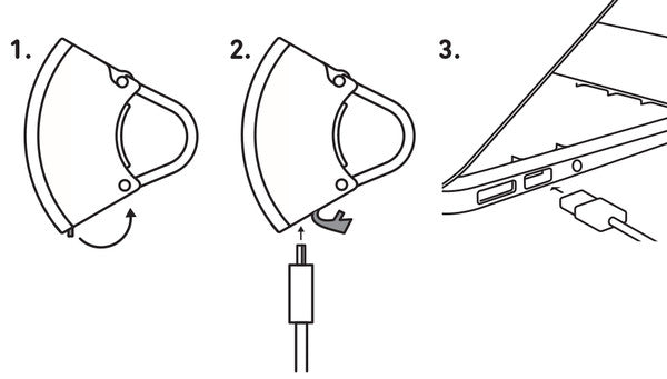 Bookman Curve Baglygte Sort/Sort