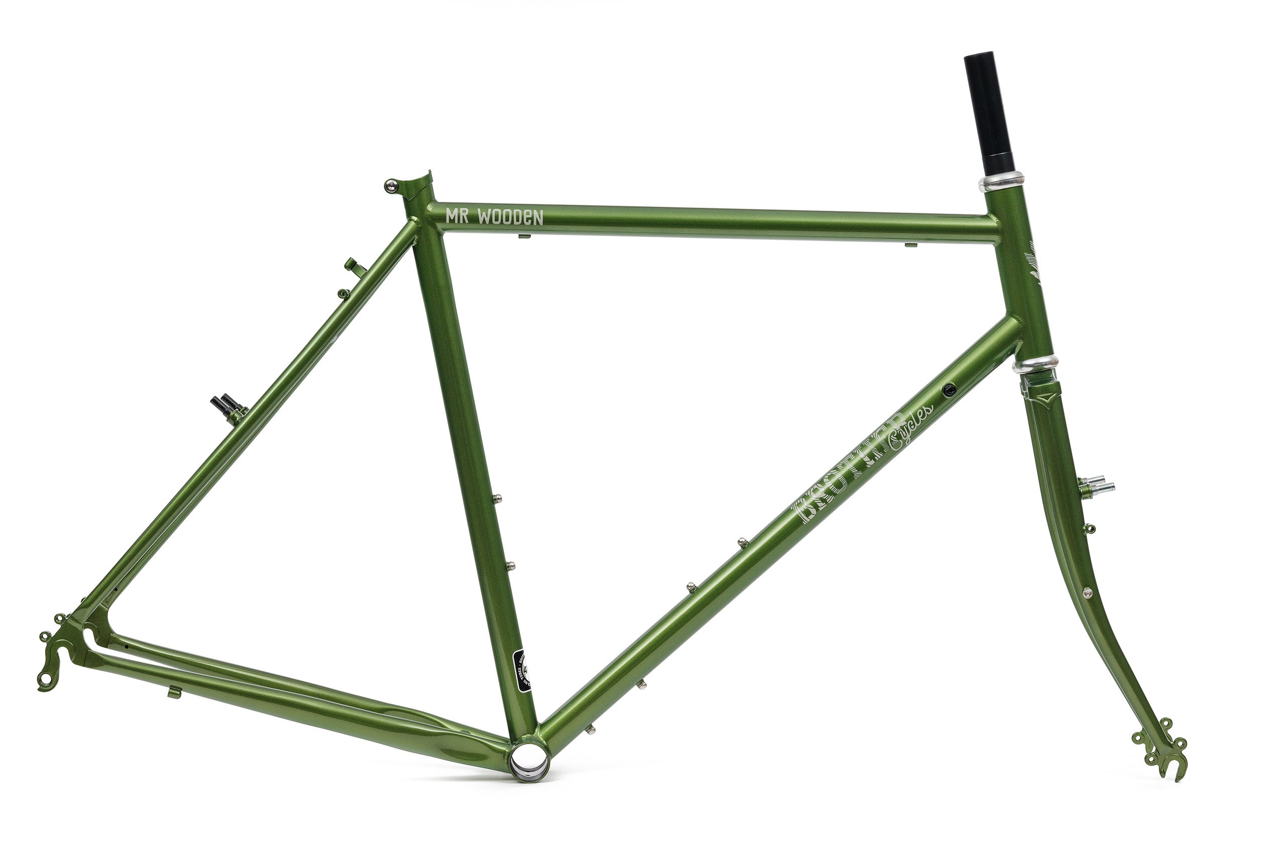 Brother Cycles Mr Wooden Grøn Metallic - Rammesæt X-Large