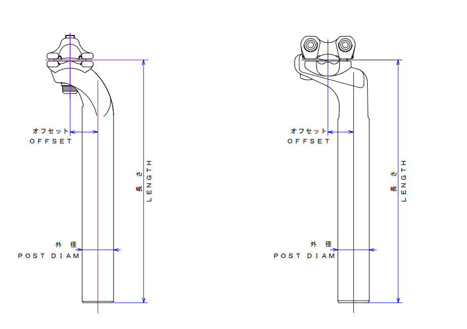 NITTO S65 27,2 mm 250 mm Seatpost - Silver