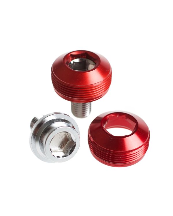 BLB Alloy Cup Self-Extracting Crank Bolts Red