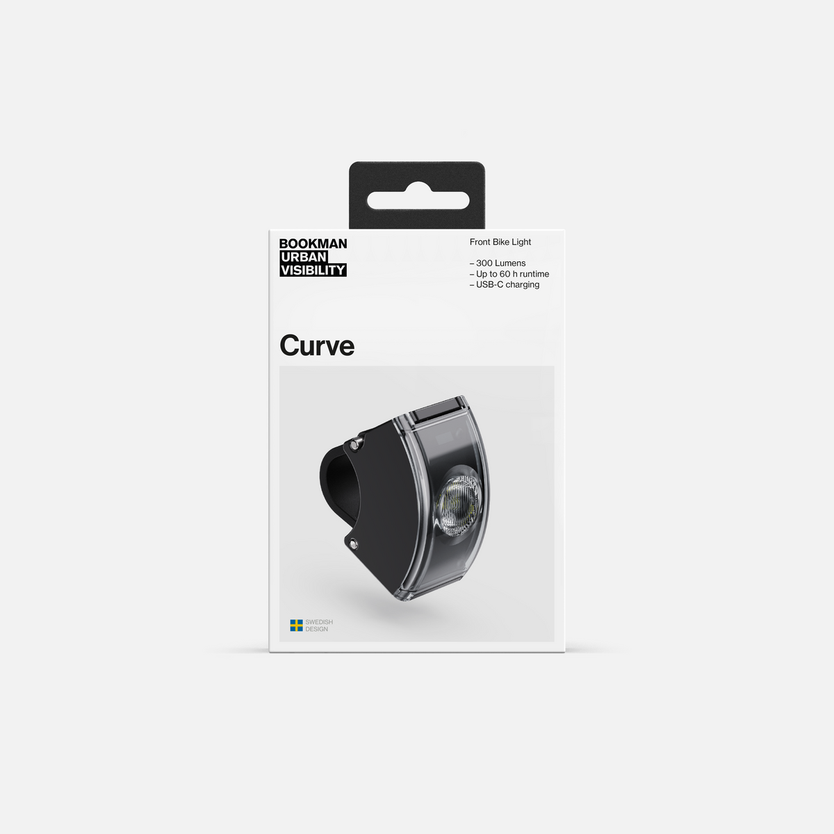 Bookman Curve Front Light Black USB-C